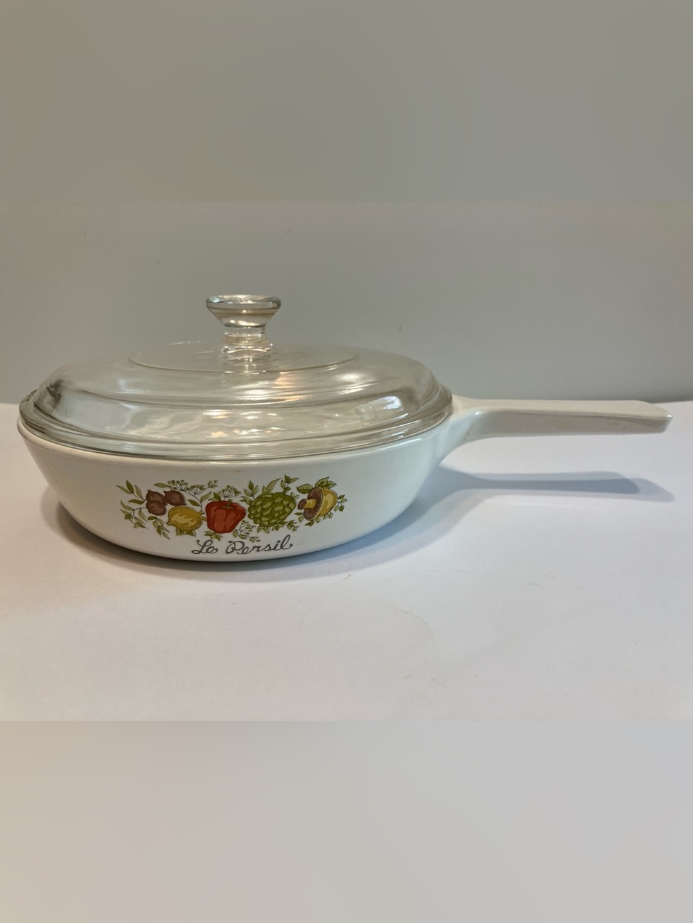 Vintage Corning Ware Spice of Life "Le Persil" Skillet  P33B 6 1/2 Inch With Lid